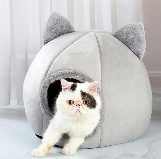 Pet Tent Cave Bed para gatos Cães pequenos Auto-aquecimento Cat Tent Bed Cat Hut Confortável Pet Sleeping Bed